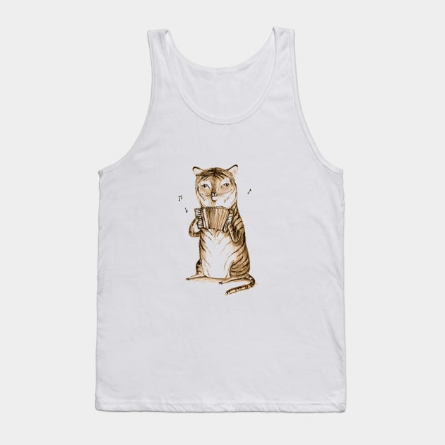 Accordion Tiger Tank Top by Sophie Corrigan